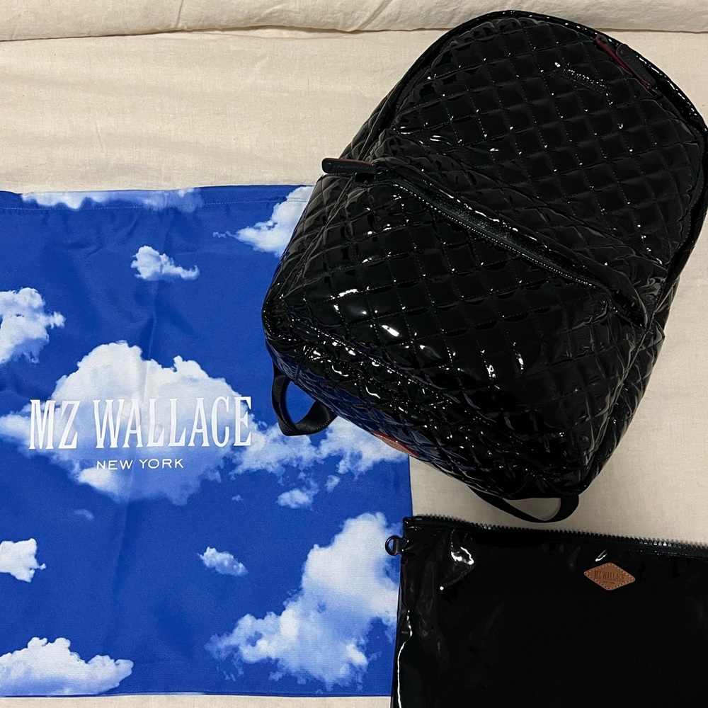 MZ WALLACE METRO BACKPACK DELUXE - BLACK LACQUER - Limited Edition